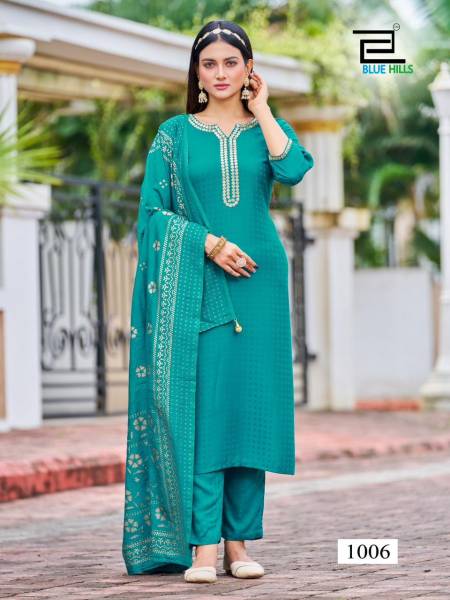 Blue Hills Gulab Jal Readymade Suits Catalog
